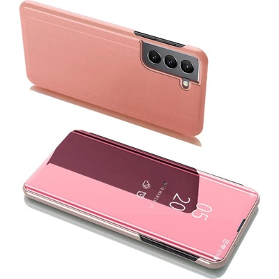 HQWear Флип-кейс Clear View за Samsung Galaxy S22 + (S22 Plus), Розов (9145576240908)