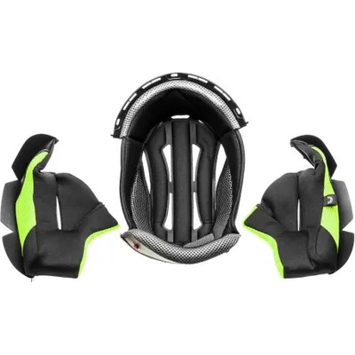 lícnica a klobouk pro přilby Cross Cup Two/Sonic, CASSIDA černá/šedá/žlutá fluo, vel. S