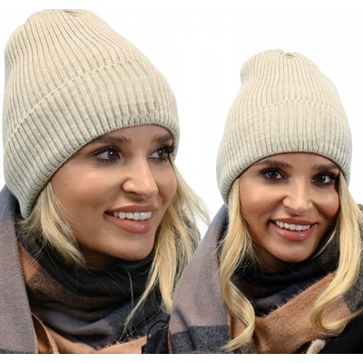 Fashionweek Módní dámská čepice beanie ZIZI-N1 Béžový