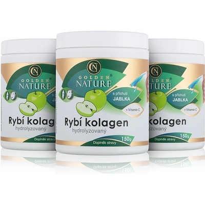 Golden Nature Rybí kolagen + vitamín C jablko 450 g