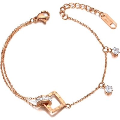 Victoria Filippi Stainless Steel ocelový Rita chirurgická ocel zirkon římské číslice NRB20070/38 Zlatá