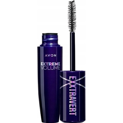 Avon Exxtravert Extreme Volume vodeodolná predlžujúca riasenka pre extra objem Blackest Black 9,5 ml