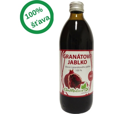 EkoMedica SK GRANÁTOVÉ JABLKO 100% ŠŤAVA Z GRANÁTOVÉHO JABLKA 0,5 l