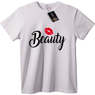 NOONEBRAND Тениска Beauty с устни - 4XL, White