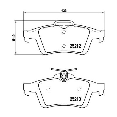 BREMBO Sada brzdových platničiek kotúčovej brzdy P24148