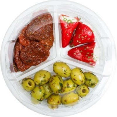 Table foods Antipasti Mix zelené olivy s chilli sušená rajčata s bylinkami papričky plněné čerstvým sýrem 210 g – Zbozi.Blesk.cz