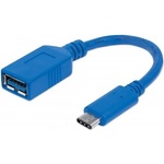 ICINTRACOM MANHATTAN USB 3.2 Gen1 A - C F/M адаптер, 15 см, син 353540 (353540)