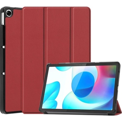 VSETKONAMOBIL 37088 LEATHER Zaklápací obal Realme Pad tmavočervený