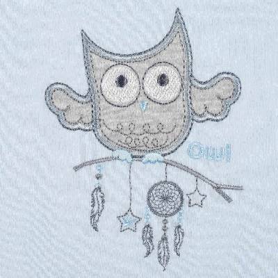 New Baby Dojčenské dupačky Owl modré