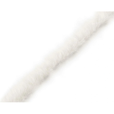 Oděvní / dekorační kožešinový proužek plochý, řezaný šíře 1,5 cm Varianta: 1 krémová nejsvět., Balení: 1 m 57755/147170/265951