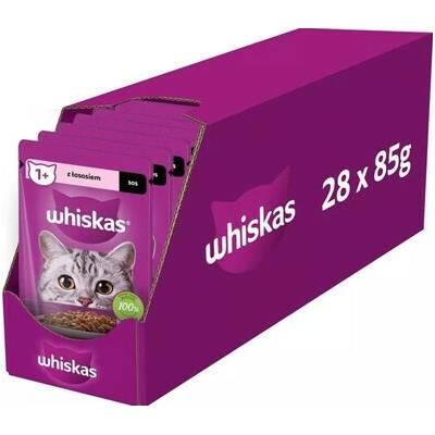WHISKAS Adult 28 x krmivo pre dospelé mačky v omáčke s lososom 85 g