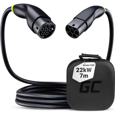 Green Cell Кабел за зареждане на електрически автомобили Type2 22kW 3x32A 7m (EVKABGC02)