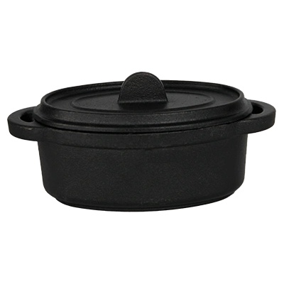 HORECANO HORECANO-Мини касерола чугун за сервиране ЕЛИПСА 13х9.5хh5cm (HC-93880) (0193880)