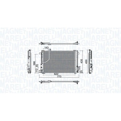 Kondenzátor, klimatizace MAGNETI MARELLI 350203755000