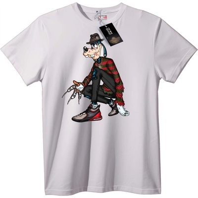 NOONEBRAND Тениска с Карикатурно Куче в Градски Стил - S, Black