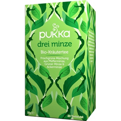 PUKKA Herbs Ajurvédsky Bio čaj Tri druhy mäty 20 vrecúšok