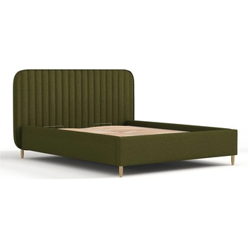 Maison de Reve Зелено единично легло 120x200 cm тапицирано с място за съхранение с включена подматрачна рамка Noto - Maison de Rêve (NOTO120_MDR_P0_MGN358_M0_NF_T0_L26)