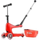 Micro a kolobežka 2v1 Mini2go Deluxe Červené 3 kolieska úložný priestor