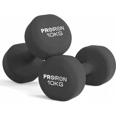 Proiron Železné činky s pevnou váhou 2 x 10 kg