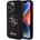 GUESS PU Fixed Glitter 4G Metal Logo Case - силиконов (TPU) калъф за iPhone 15 Pro (черен)