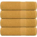 vidaXL Кърпи за ръце FROGN 4 бр. Златисти 50x100 см 360 г/м2 (136807)