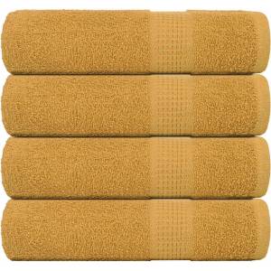 vidaXL Кърпи за ръце FROGN 4 бр. Златисти 50x100 см 360 г/м2 (136807)