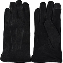 Semiline men leather antibacterial gloves P8218 black