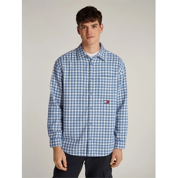 Image 1 of Tommy Hilfiger Риза с дълъг ръкав Tommy Jeans Men's Badge Long Sleeve Patterned Flannel Shirt - Colorado Blue