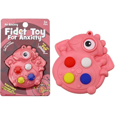 Toys Pop It Růžový dinosaurus antistresová hračka
