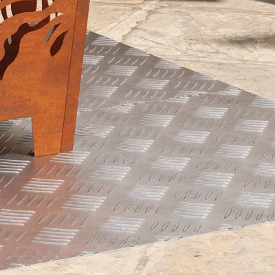 vidaXL Стъпало Правоъгълна 2 pcs Сребрист 100 x 50 cm Алуминий (4104365)