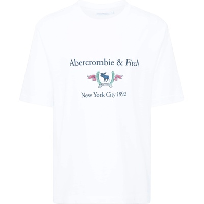 Abercrombie & Fitch Тениска 'HERITAGE' бяло, размер XL