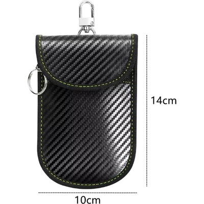 Elnox Faraday ELN132484 vrecko na kľúče čierne, zelené prešitie 10 x 14 cm