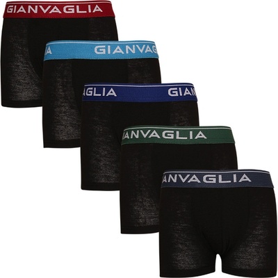 5PACK detské boxerky Gianvaglia čierne