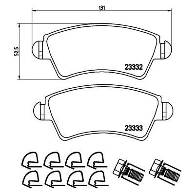 Sada brzdových platničiek kotúčovej brzdy BREMBO P 61 067