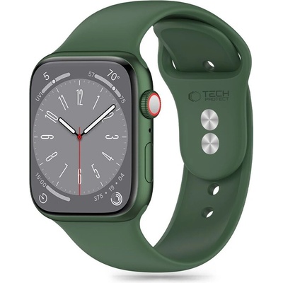 Tech-Protect Силиконова каишка за Apple Watch 6/7/8/9/10/SE/Ultra 1-2 (44/45/46/49 mm) от Tech-Protect Silicone - Olive (5906302310043)