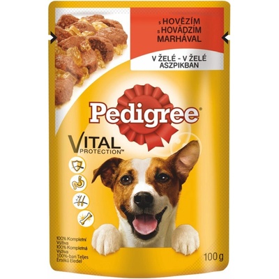 Pedigree Adult s hovädzím a pečeňou v želé 100 g