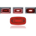  LED Червен Светодиоден Габарит Маткер Токос , 122mm x 63mm , с Три Функции 12V-24V