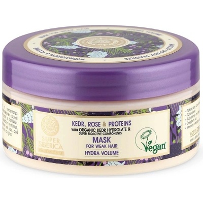 Natura Siberica Super Siberica Kedr, Rose & Proteins Mask for Weak Hair 300 ml