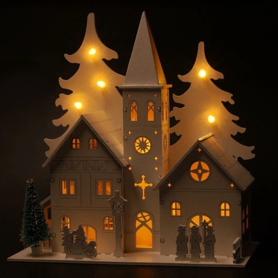 Brilagi LED Vánoční dekorace LED 2xAA kostelík 1v1109-OEM1 – Hledejceny.cz