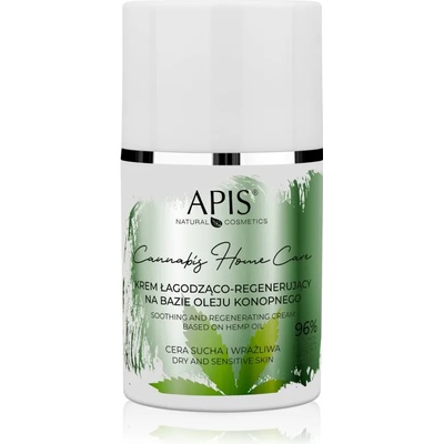 APIS NATURAL COSMETICS Cannabis Home Care лек хидратиращ крем за суха до чувствителна кожа 50ml