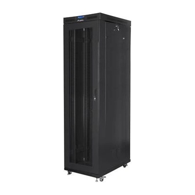 Lanberg Комуникационен шкаф, Lanberg rack cabinet 19" free-standing 47U/800x1000 (flat pack) with mesh door lcd black v2 (FF01-8047-23BL)
