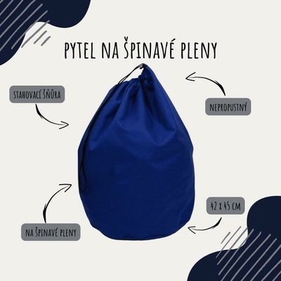 Děláme do plen Pytel na špinavé pleny Tmavě modrý