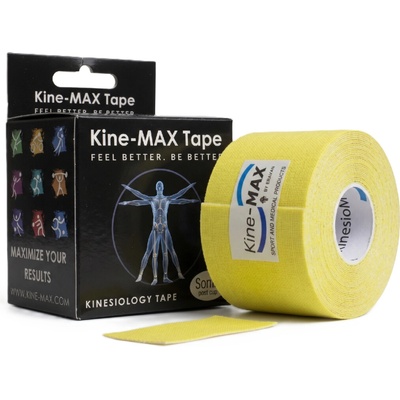 Kine-MAX Tape Classic Profesionální kinesiologický tejp žlutý 5 cm × 5 m