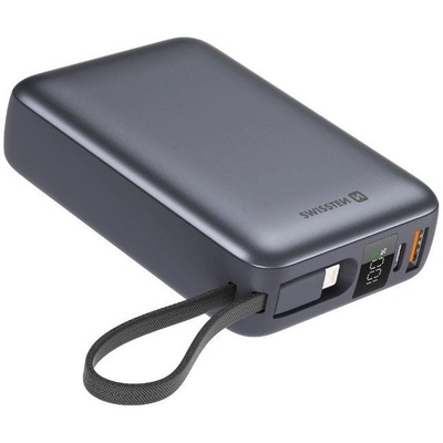 SWISSTEN Power Bank 20000mAh 22, 5W USB-C Lightning - Сив (8595217490598)