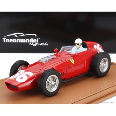 Tecnomodel Ferrari F1 Dino 246/256 Team Scuderia Ferrari N 36 Monaco Gp with Pilot Figure 1960 Philip HillRed 1:18