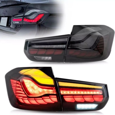 Диодни стопове за BMW F30 sedan (2012-2019) GTS look с бягащ мигач - опушени (VD-BMW-0293AS)