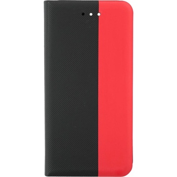 Prio Флип калъф за Apple iPhone 13 от изкуствена кожа червено-черен (15945)