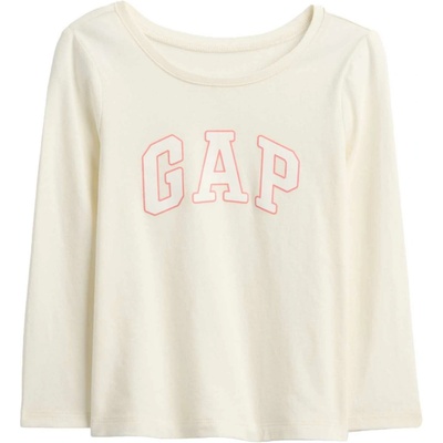 GAP V-FRCH LS Logo Tee biela ružová