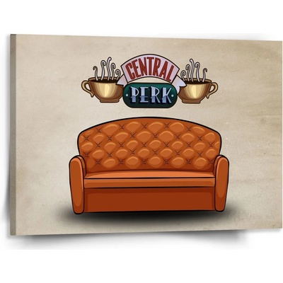 Sablio Obraz Seriál Priatelia CENTRAL PERK Gauč - 150x110 cm