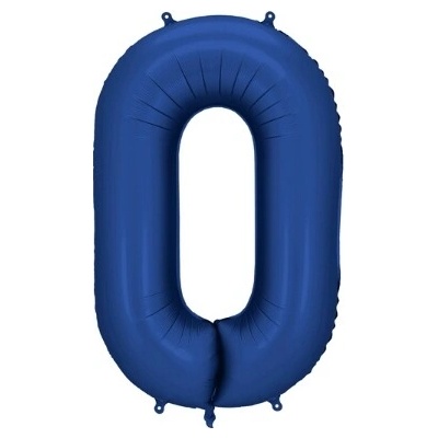 Party Deco Foliová číslice Saténová tmavě modrá, Navy 0 86 cm